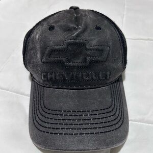 Chevrolet Men's Black Embroidered Logo Cap